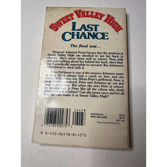 Sweet Valley High 1ST Edition First Print Book #36 Last Chance Vintage 1980's - Picture 8 of 10